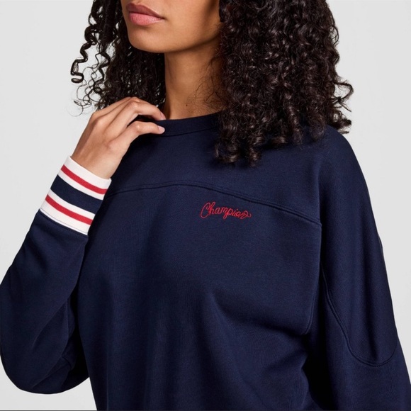 Champion Women's French Terry Sweatshirt - Navy XS, L & XXL - Picture 4 of 13